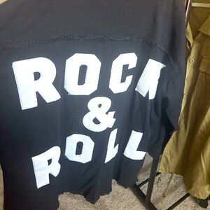 Never worn Davi and Dani shacket with Rock and Roll on it